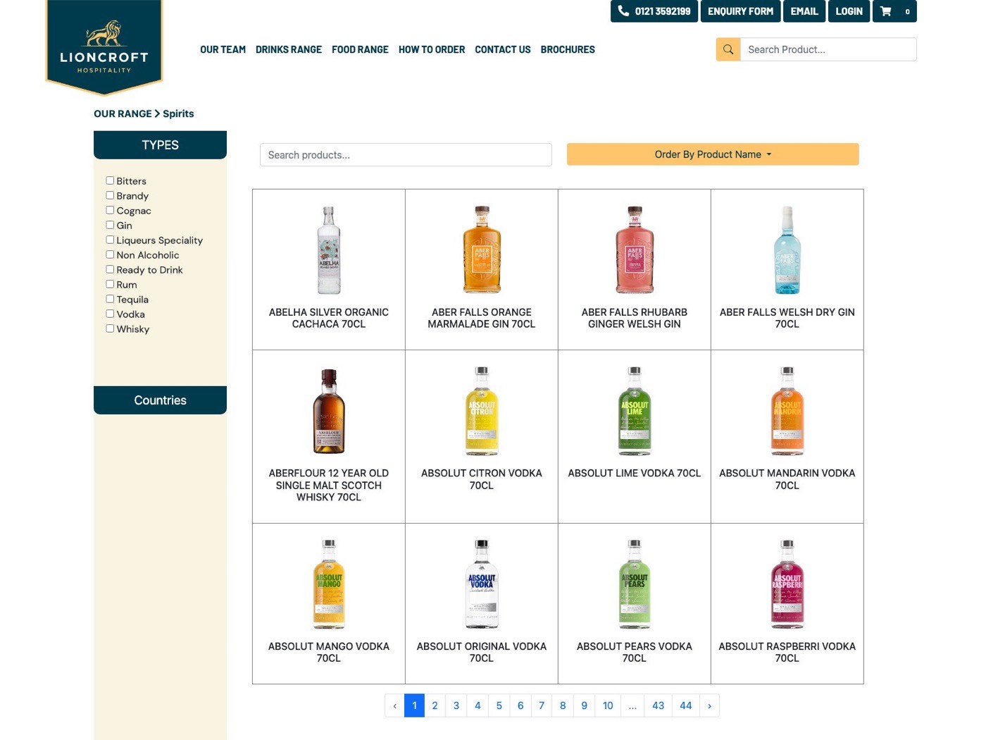 Lioncroft Hospitality — trade ordering for 7,500 products — screen 2