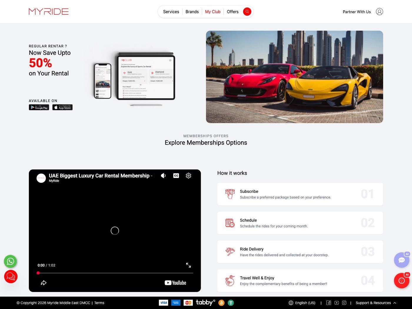 Rent My Ride — luxury car and yacht rental in Dubai — screen 2